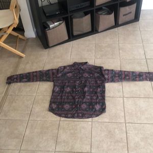 Zoo York long sleeve button down shirt mens